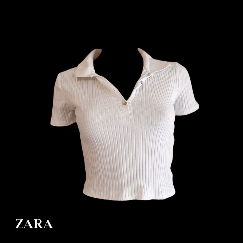 Women’s Zara Collard Crop Top White Size S